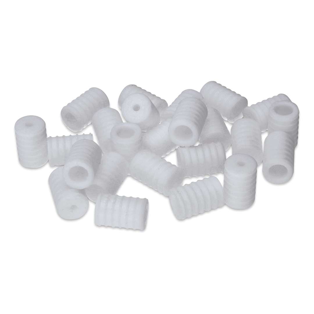 Open in modal - Silicone Cord Lock, White, Cylinder, Package of 48