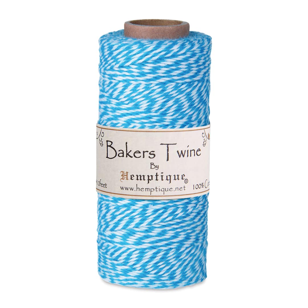 Open in modal - Hemptique Bakers Twine - Blue and White, Single Spool