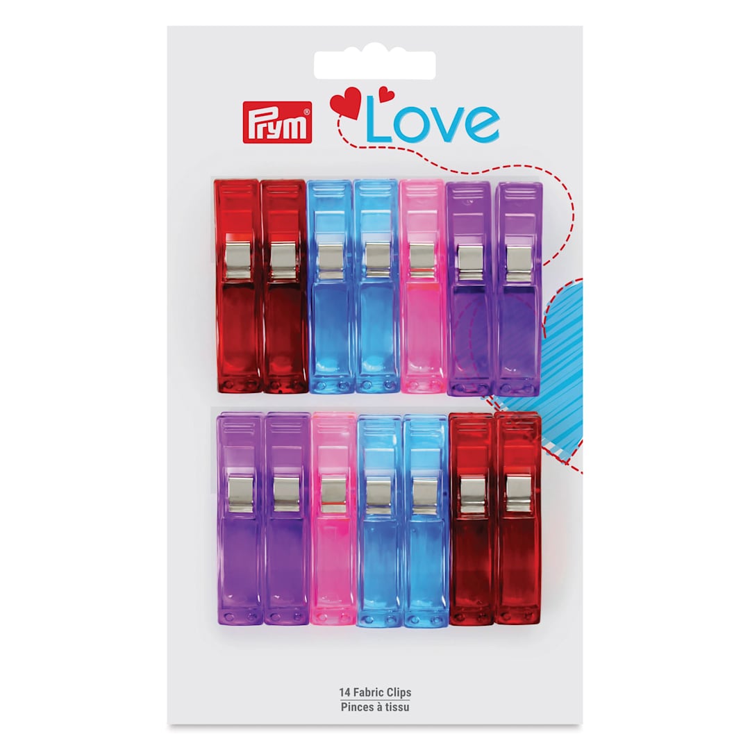 Open in modal - Prym Love Fabric Clips - Large, Set of 14 (Inside of packaging)