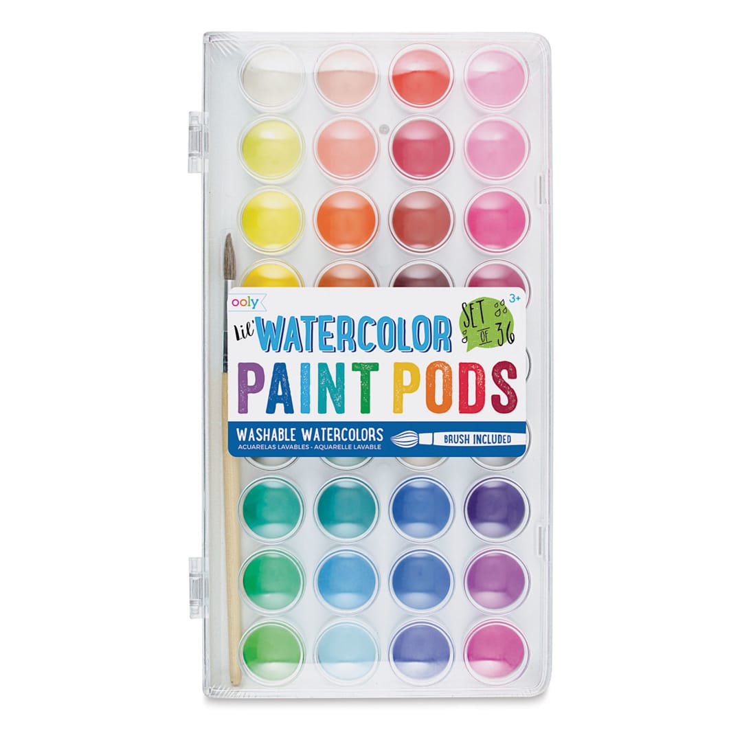 Open in modal - Ooly Lil’ Watercolor Paint Pods - Set of 36 (packaging)