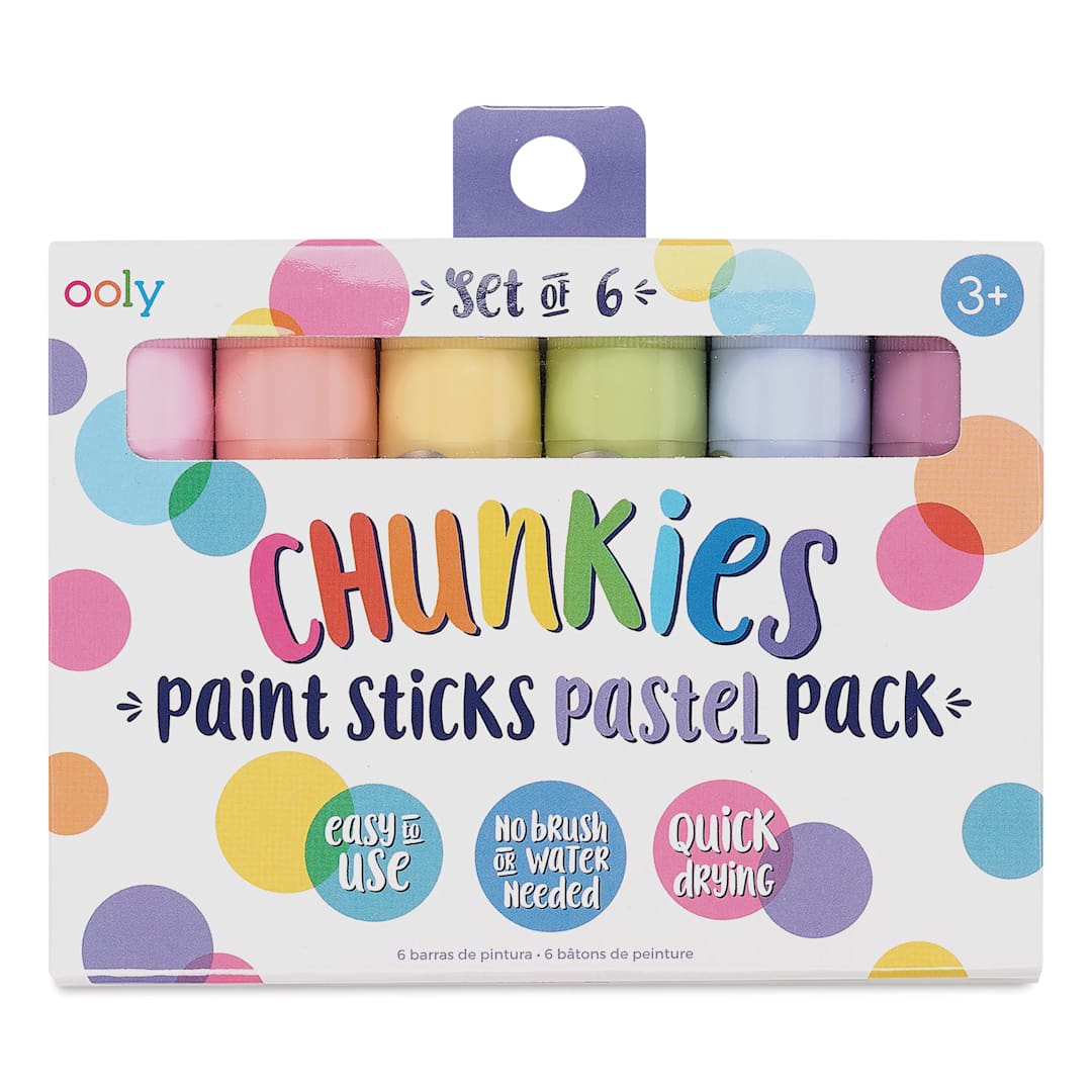 Open in modal - Ooly Chunkies Paint Sticks - Pastel Pack, Set of 6 