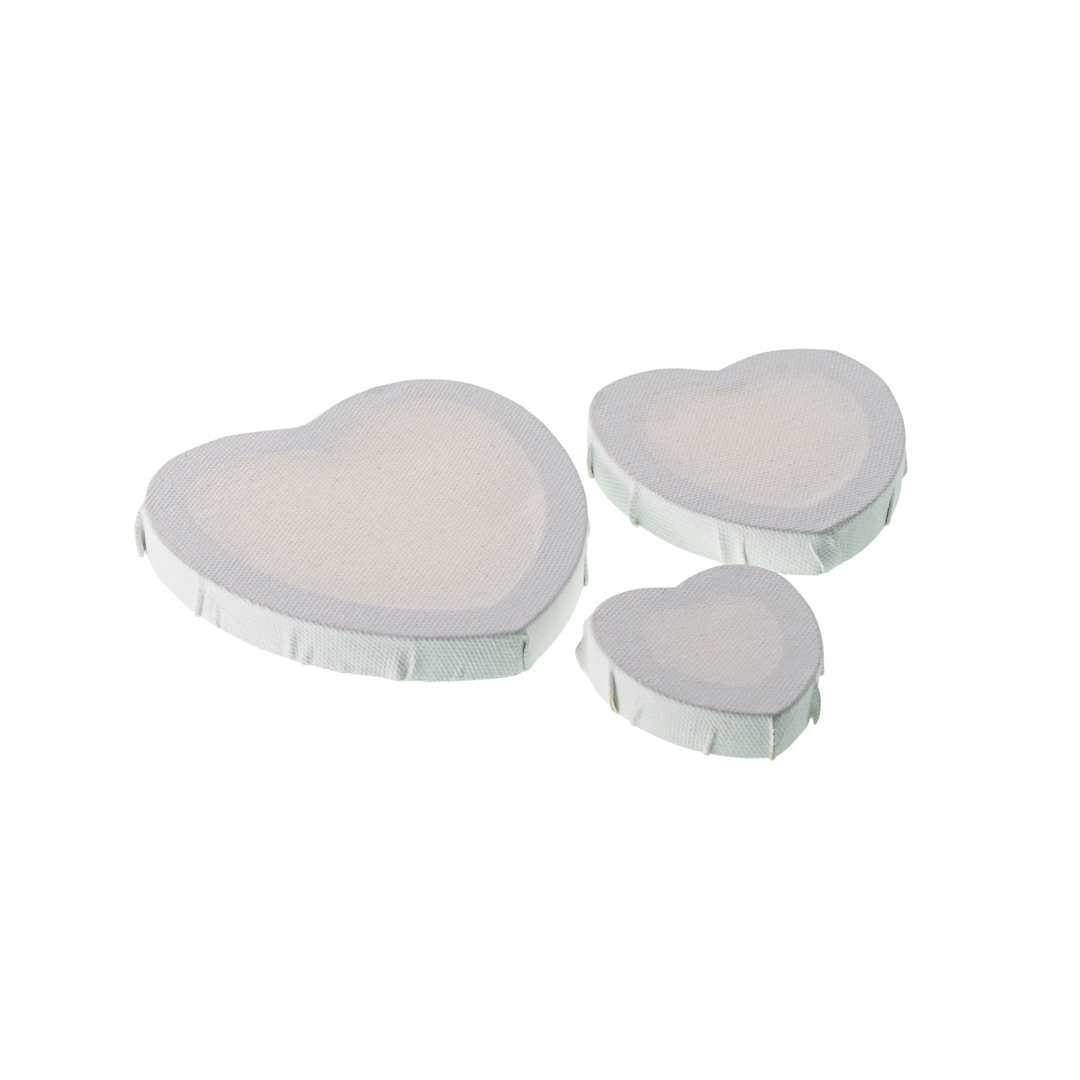 Open in modal - Hello, Artist! Mini Heart Canvas, Set of 3 