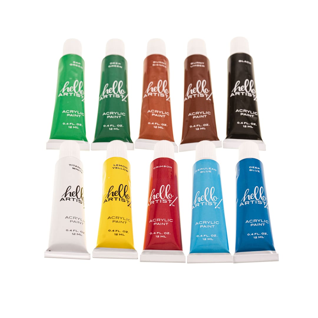 Open in modal - Hello Artist Acrylic Paint Set of 10