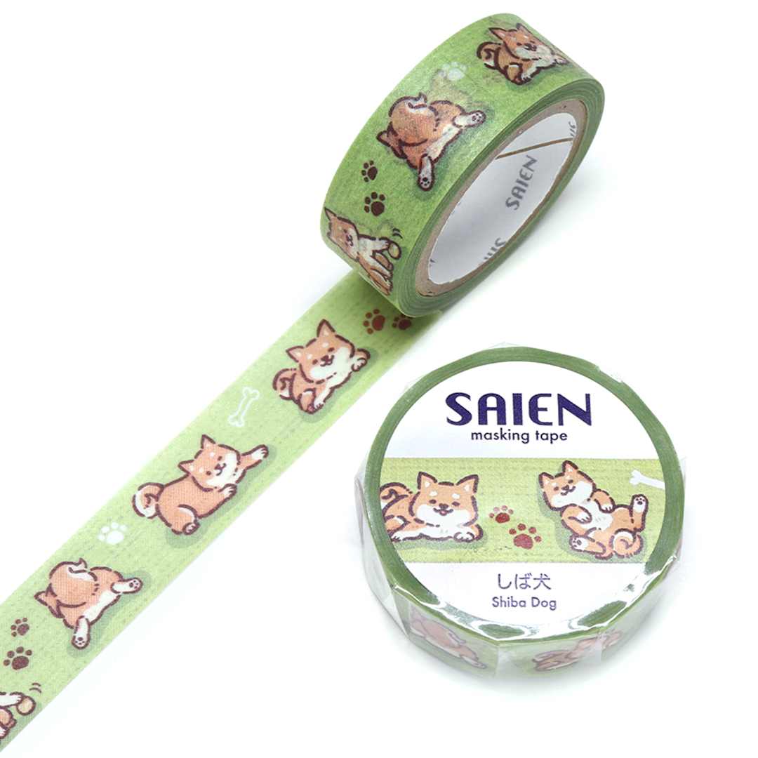 Open in modal - Saien Masking Tape, Shiba Dog