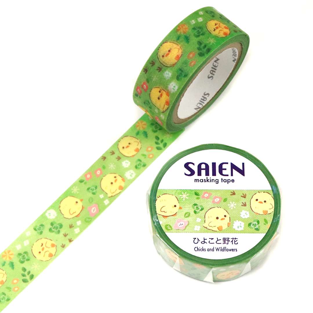 Open in modal - Saien Masking Tape, Chicks and Wildflowers