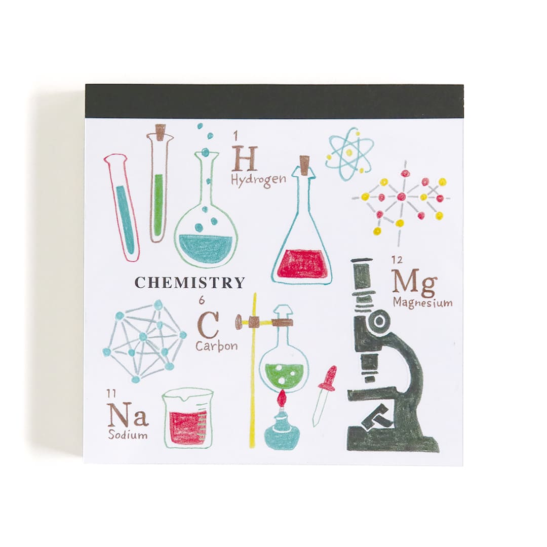 Open in modal - Green Flash Study Holic Square Memo Pad, Chemistry