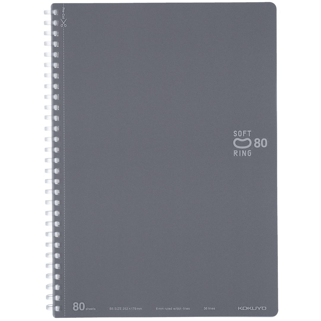 Open in modal - KOKUYO B5 Notebook, 80 Sheets, Dark Gray, , Ruled