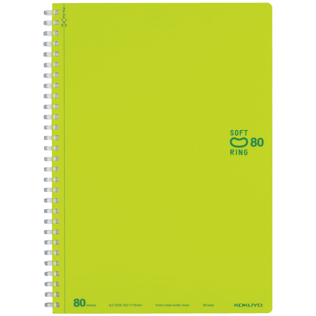Open in modal - KOKUYO B5 Notebook, 80 Sheets, Light Green, Ruled