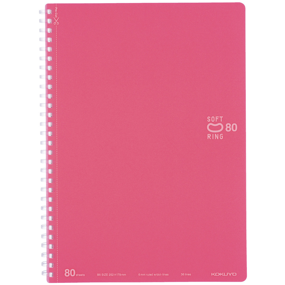 Open in modal - KOKUYO B5 Notebook, 80 Sheets, Light Pink, Ruled
