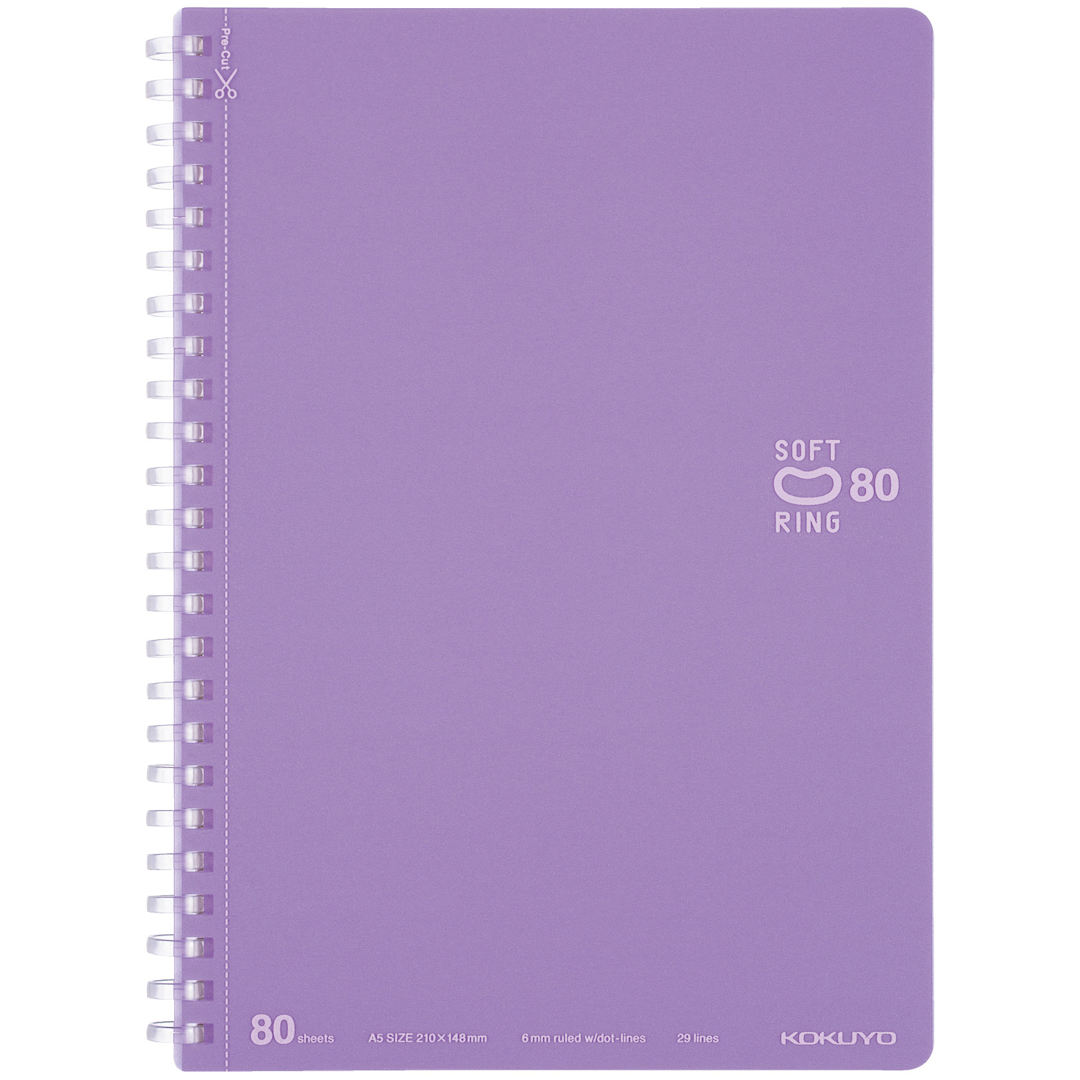 Open in modal - KOKUYO A5 Notebook, 80 Sheets, Purple, Ruled