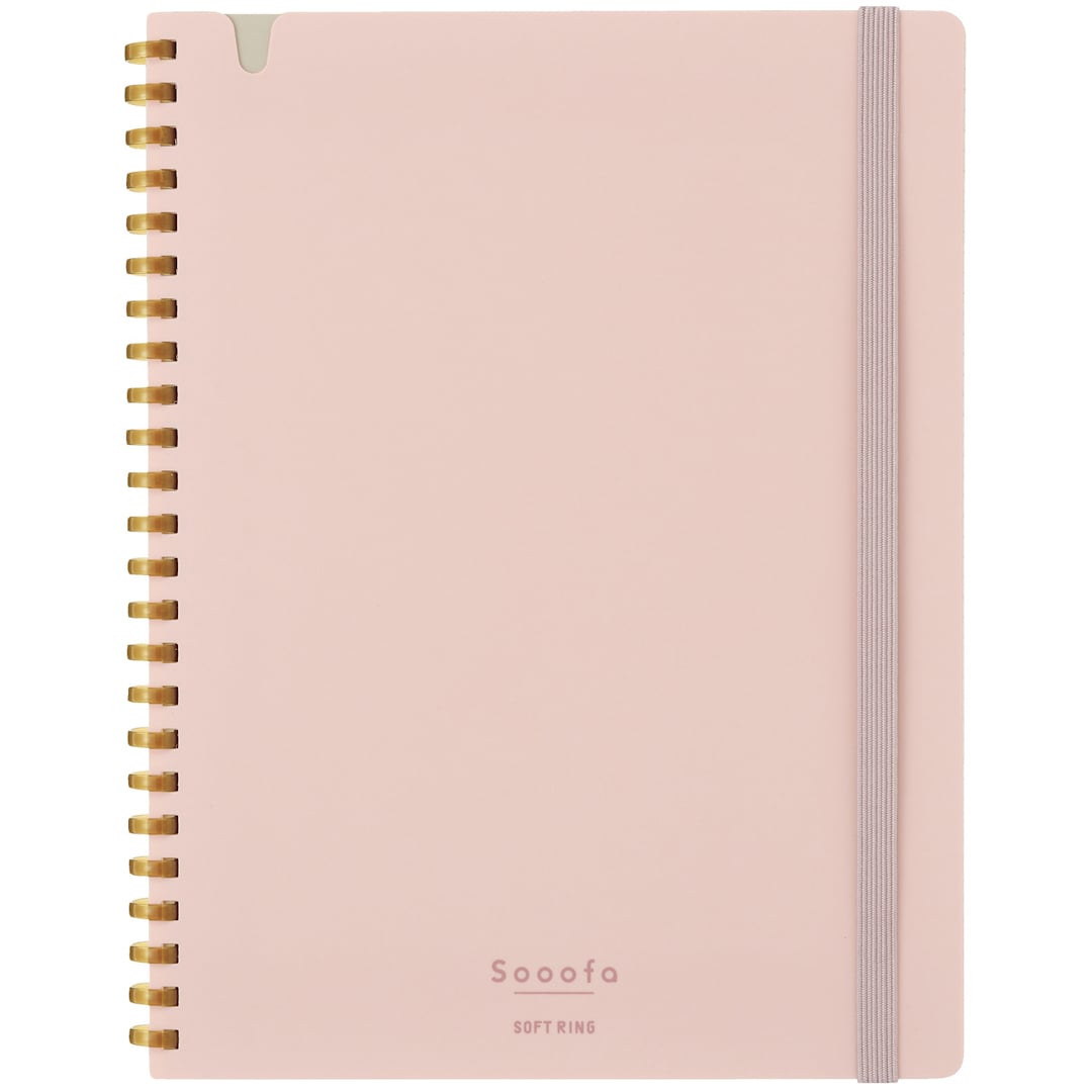 Open in modal - KOKUYO A5 Notebook, 80 Sheets, Pink, Grid