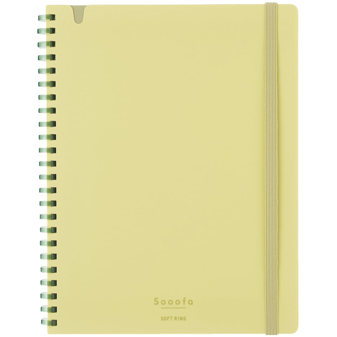 Open in modal - KOKUYO A5 Notebook, 80 Sheets, Yellow, Grid