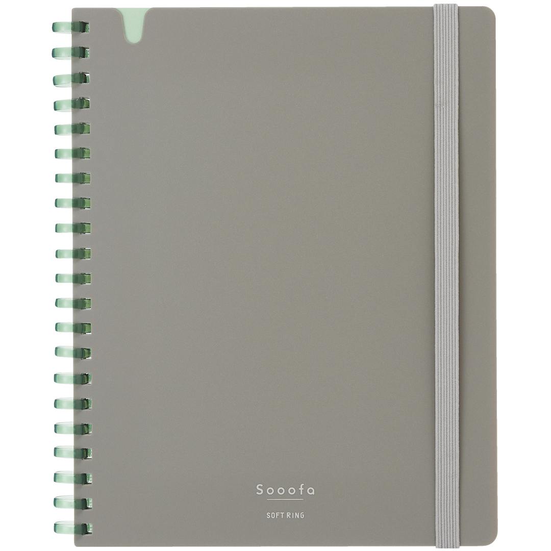 Open in modal - KOKUYO B6 Notebook, 80 Sheets, Warm Gray, Grid
