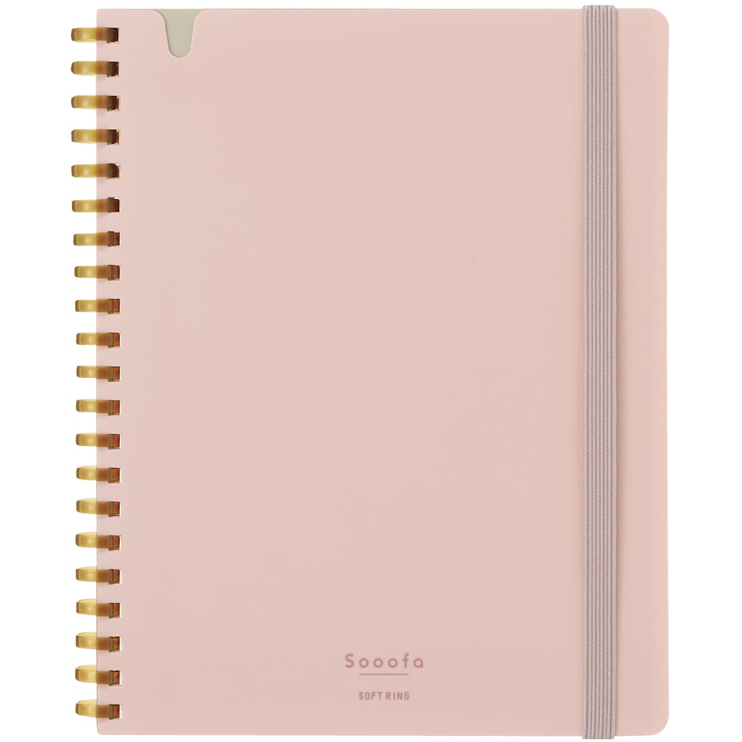 Open in modal - KOKUYO B6 Notebook, 80 Sheets, Pink, Grid