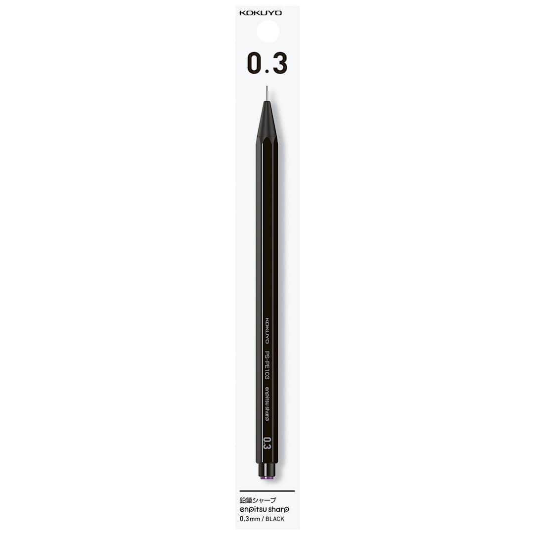 Open in modal - Kokuyo Enpitsu Sharp Mechanical Pencil - Black 0.3 mm