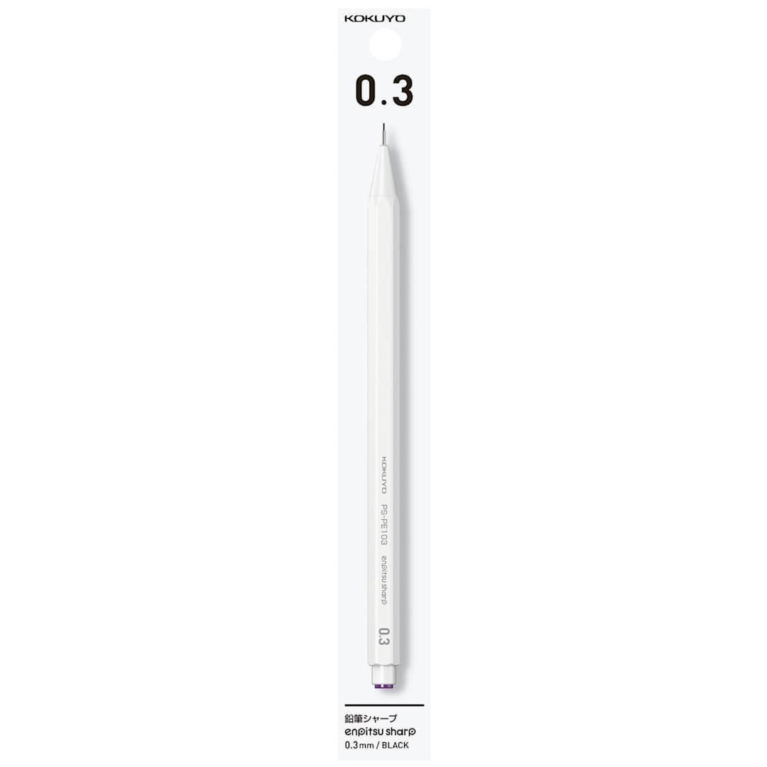 Open in modal - Kokuyo Enpitsu Sharp Mechanical Pencil - White 0.3 mm