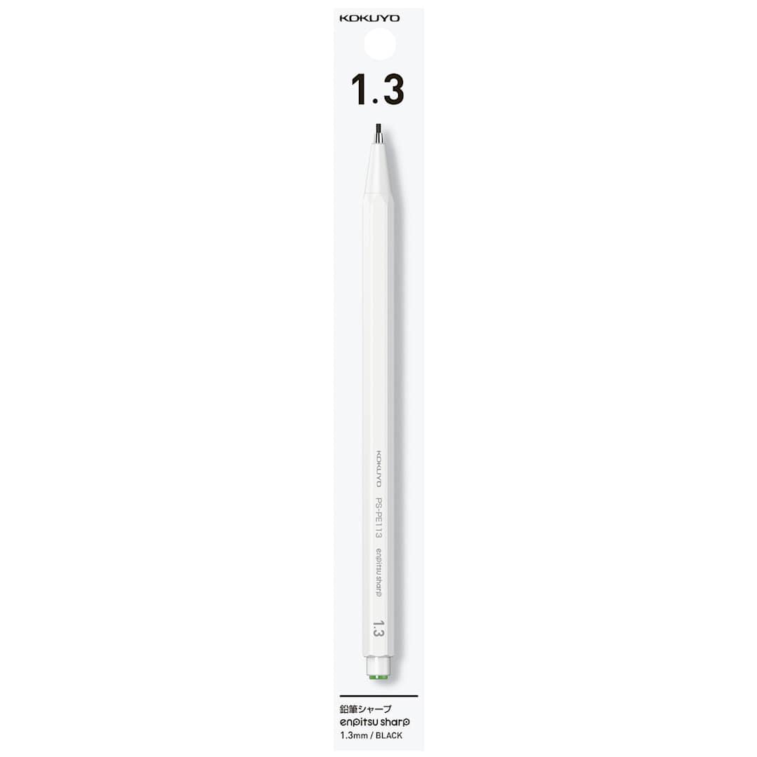 Open in modal - Kokuyo Enpitsu Sharp Mechanical Pencil - White 1.3 mm