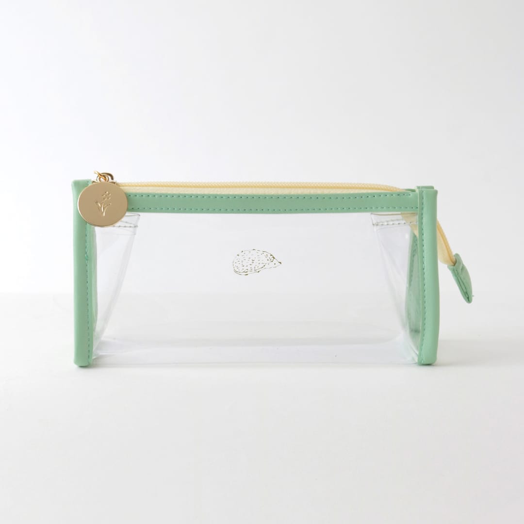 Open in modal - Green Flash Animal Series Clear Pen Pouch, Hedgehog