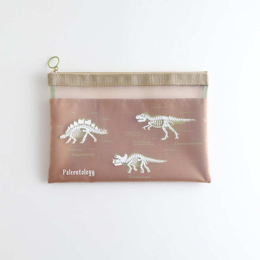 Open in modal - Green Flash Study Holic Mesh A5 Pouch, Palentology