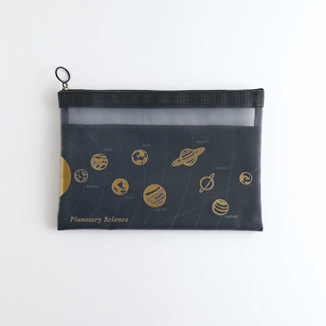 Open in modal - Green Flash Study Holic Mesh A5 Pouch, Planetary