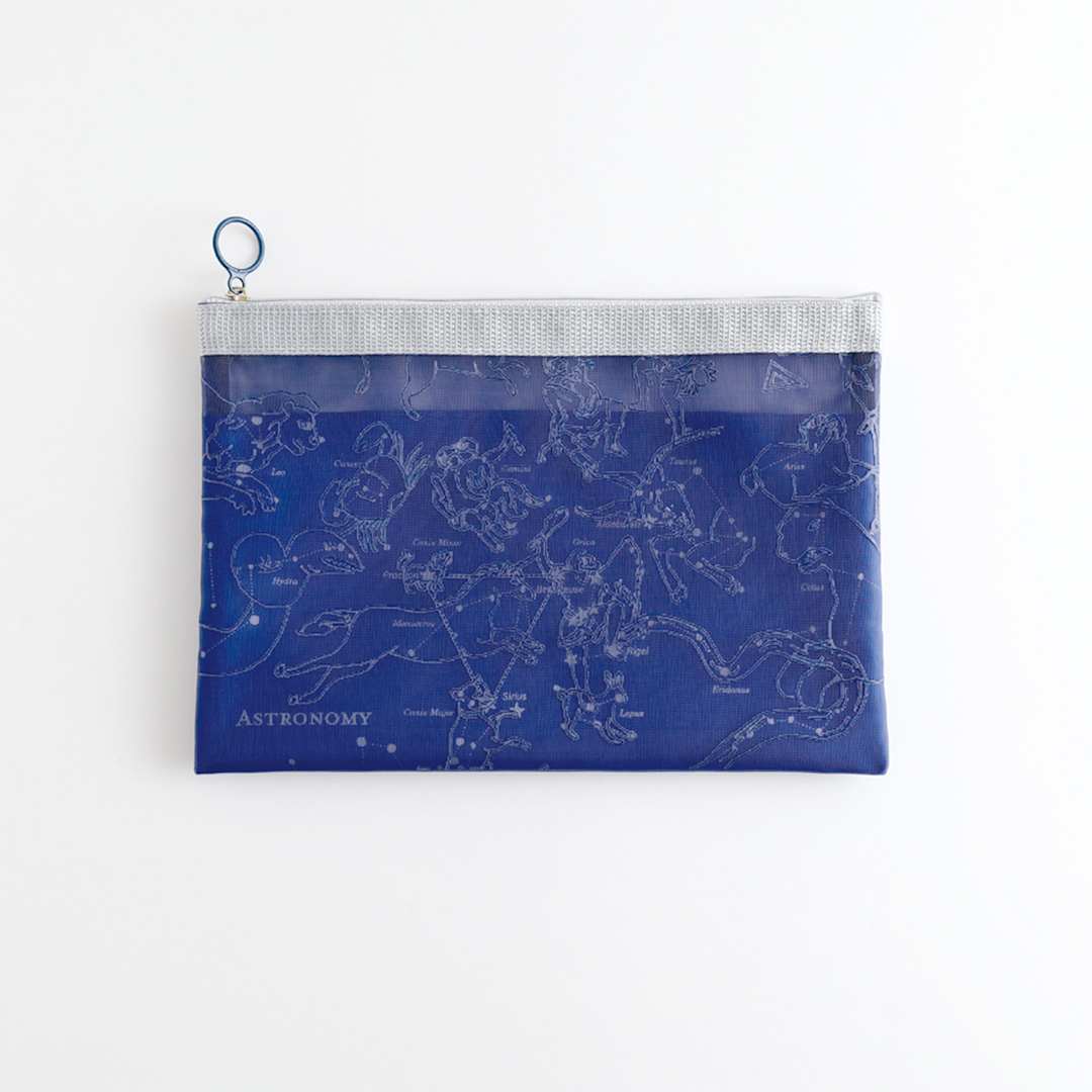 Open in modal - Green Flash Study Holic Mesh A5 Pouch, Astronomy