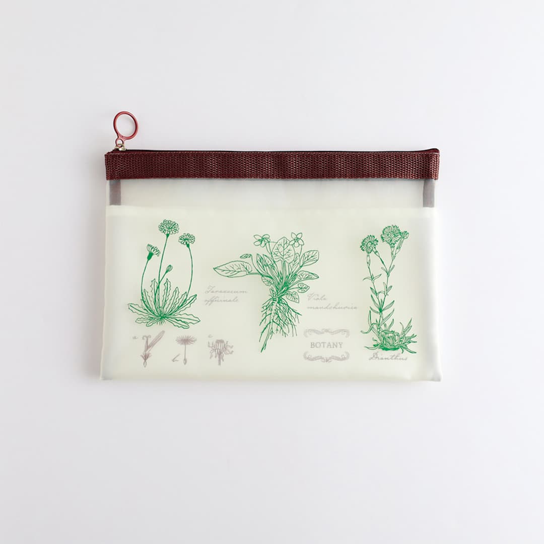 Open in modal - Green Flash Study Holic Mesh A5 Pouch, Botany