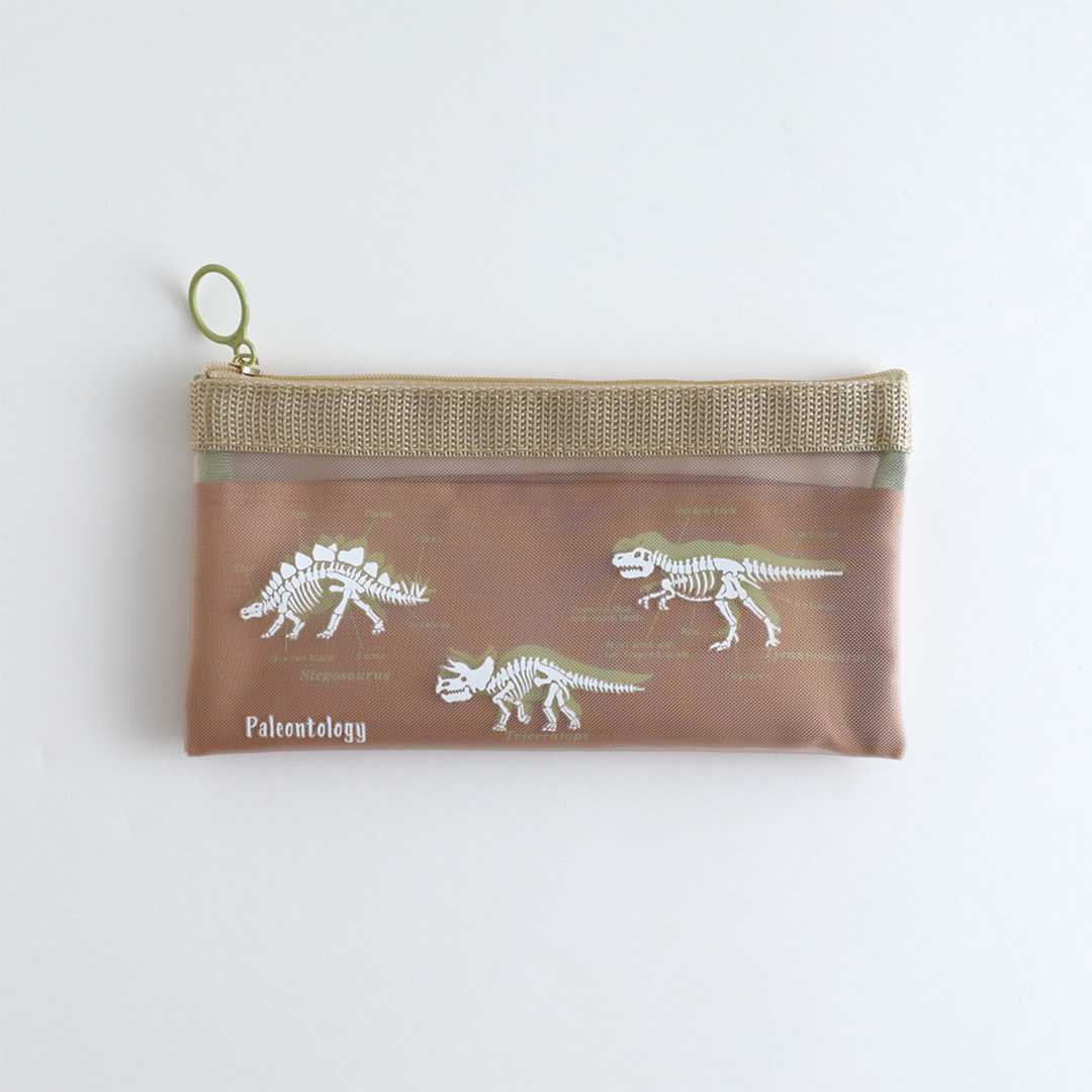 Open in modal - Green Flash Study Holic Mesh Pen Pouch, Palentology