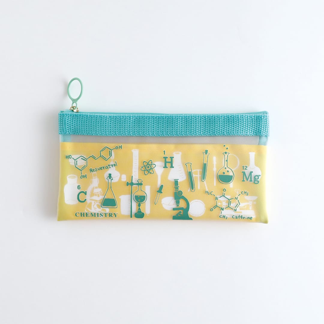 Open in modal - Green Flash Study Holic Mesh Pen Pouch, Chemistry