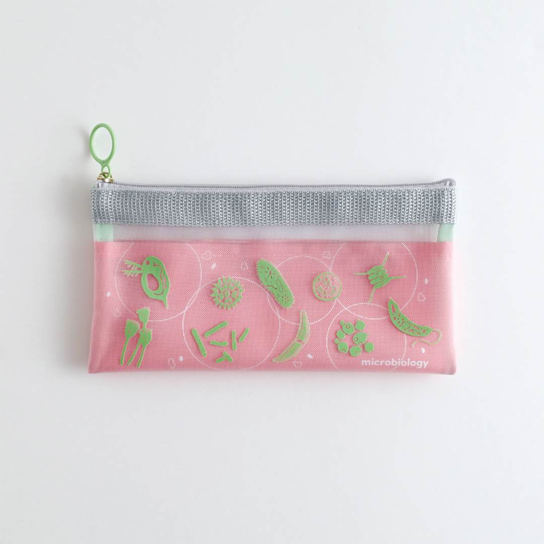 Open in modal - Green Flash Study Holic Mesh Pen Pouch, Microbiology