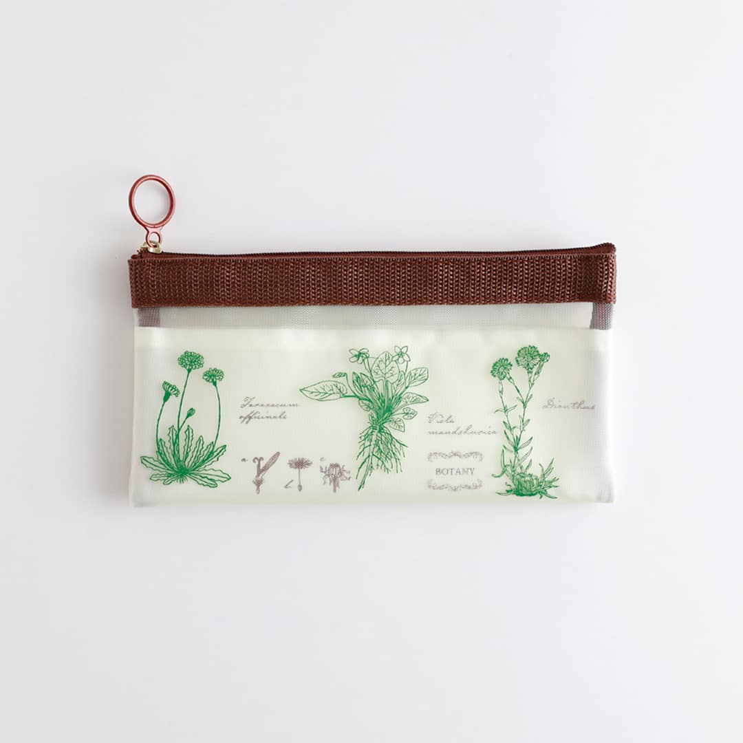 Open in modal - Green Flash Study Holic Mesh Pen Pouch, Botany