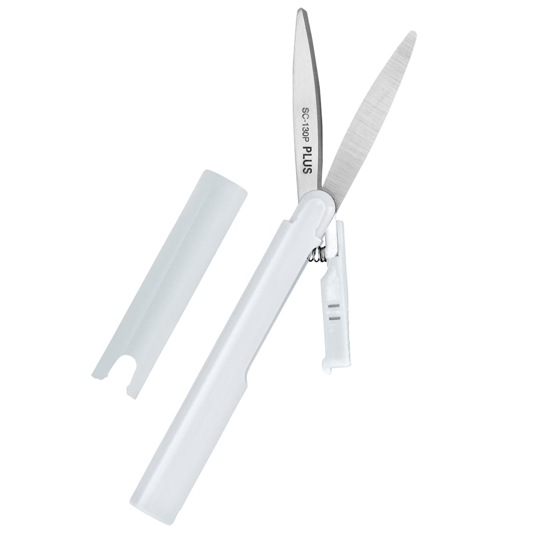 Open in modal - Plus Corporation Twiggy Curved Blade Pocket-Sized Scissors, White