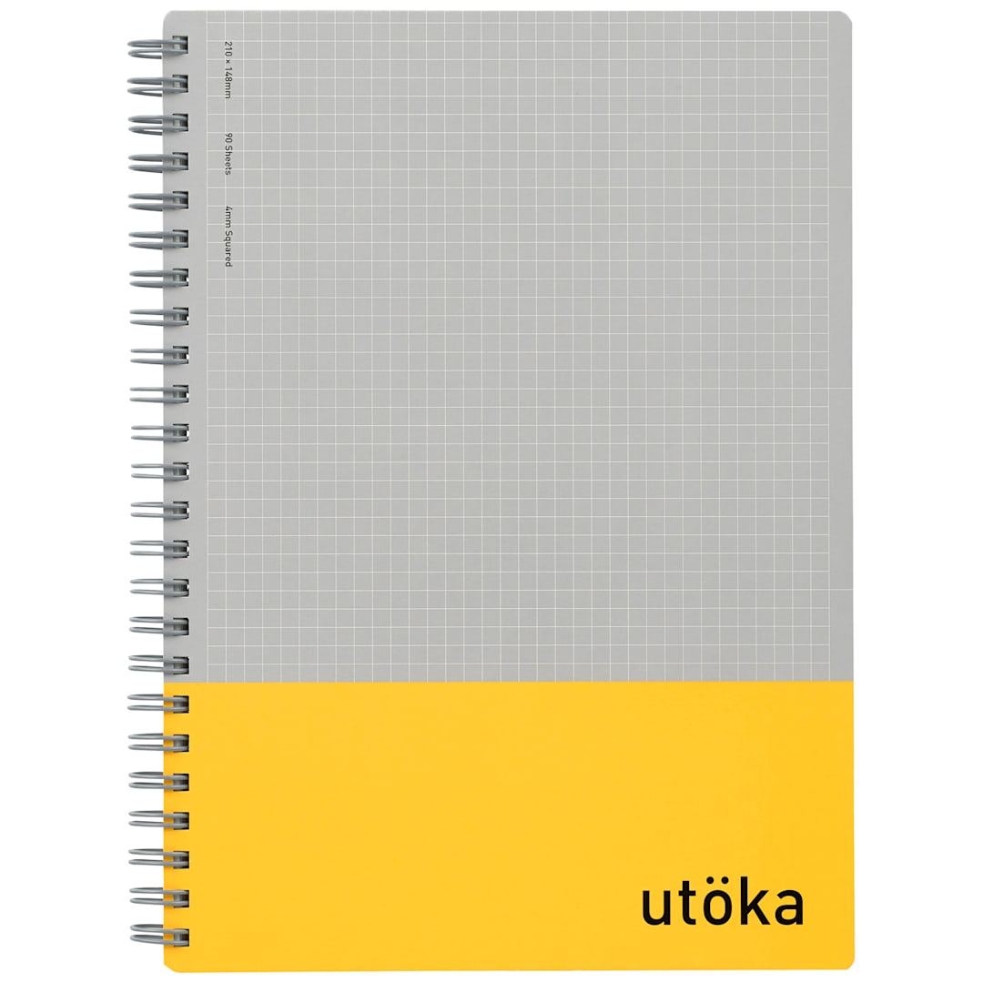 Open in modal - Maruman Utoka A5 Notebook, Yellow