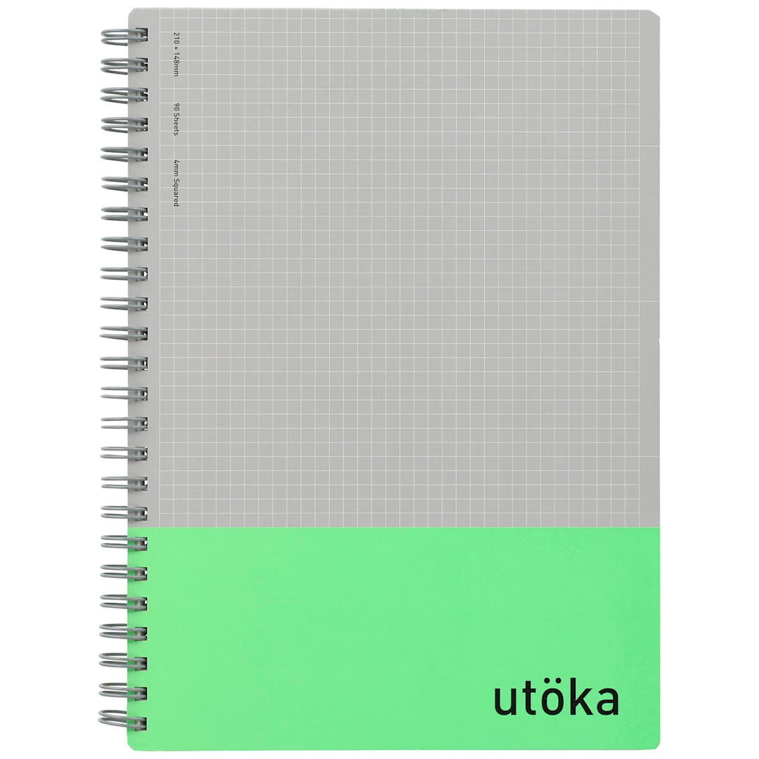 Open in modal - Maruman Utoka A5 Notebook, Light Green