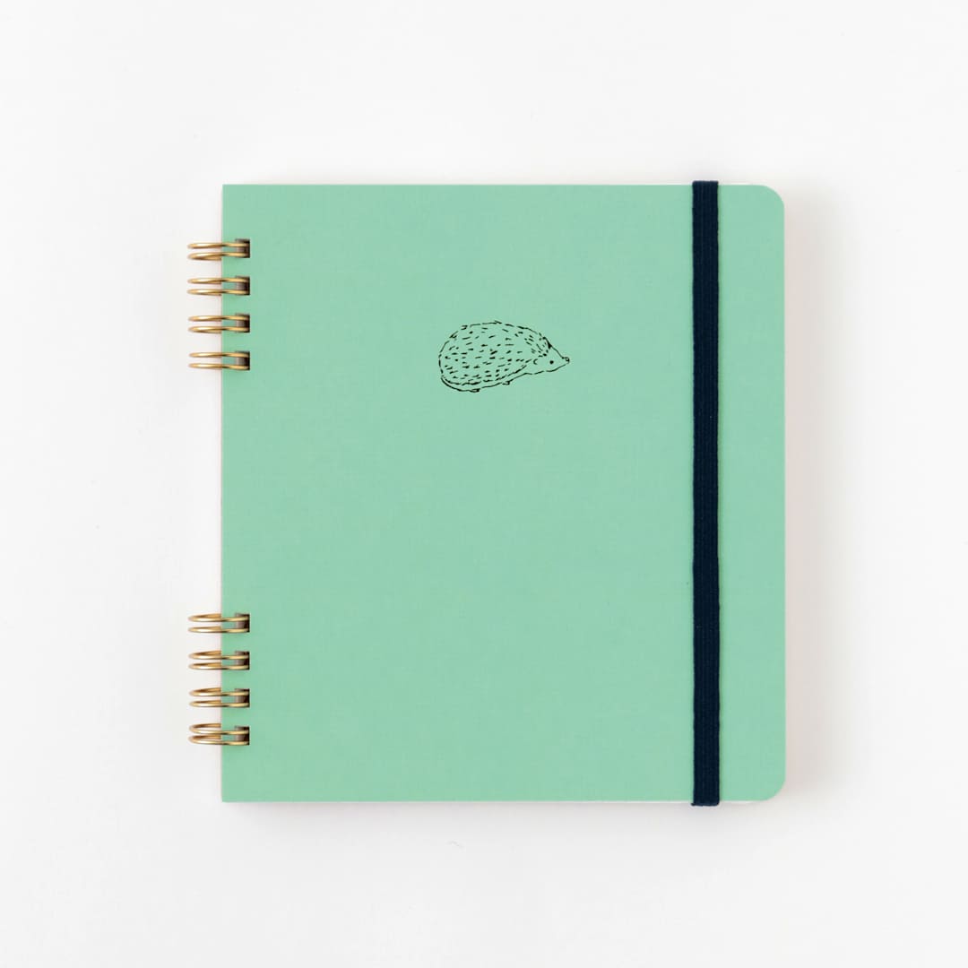 Open in modal - Green Flash Animal Spiral Notepad, Hedgehog