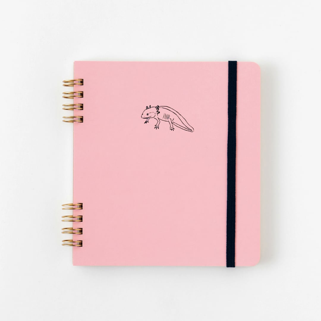 Open in modal - Green Flash Animal Spiral Notepad, Axolotl