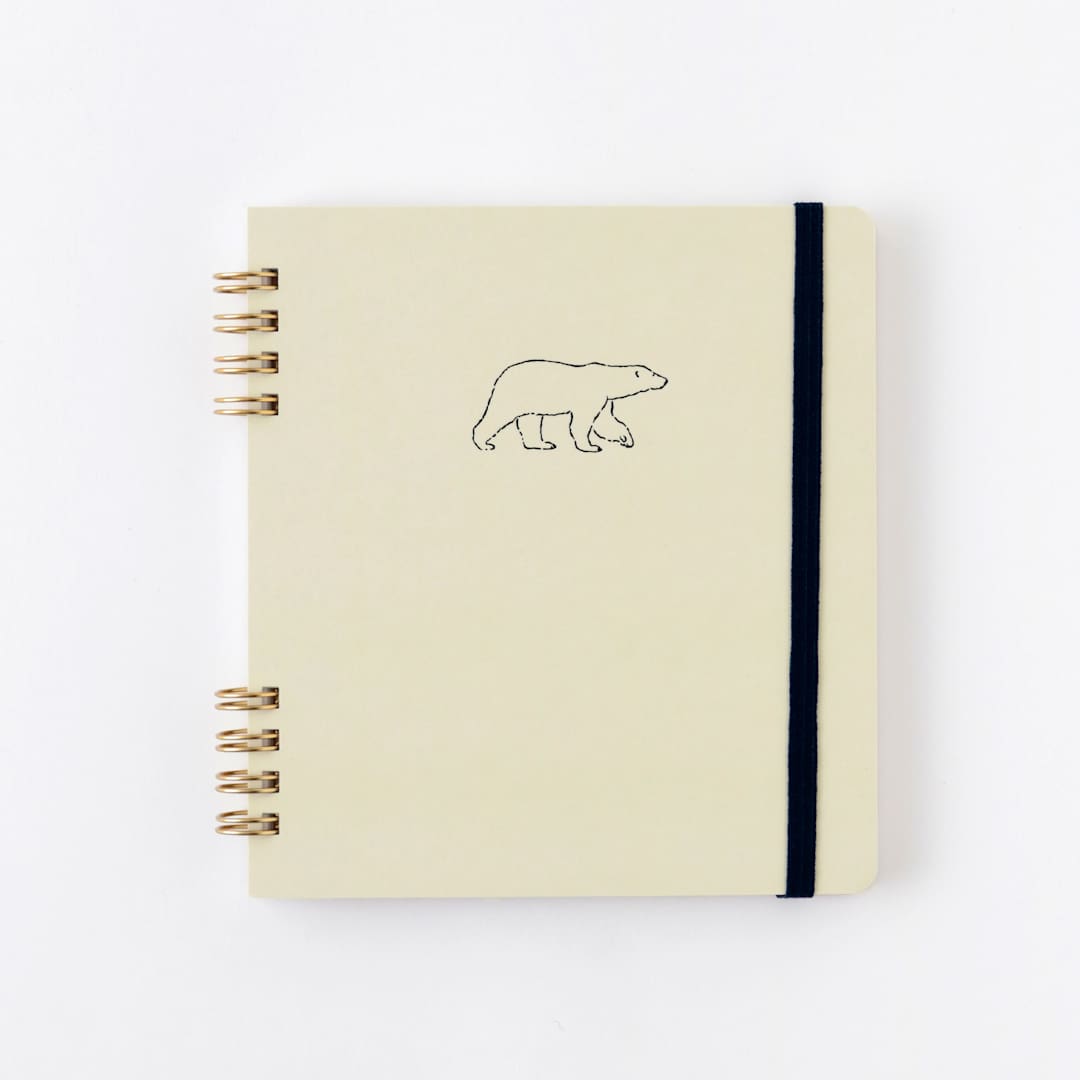 Open in modal - Green Flash Animal Spiral Notepad, Polar Bear