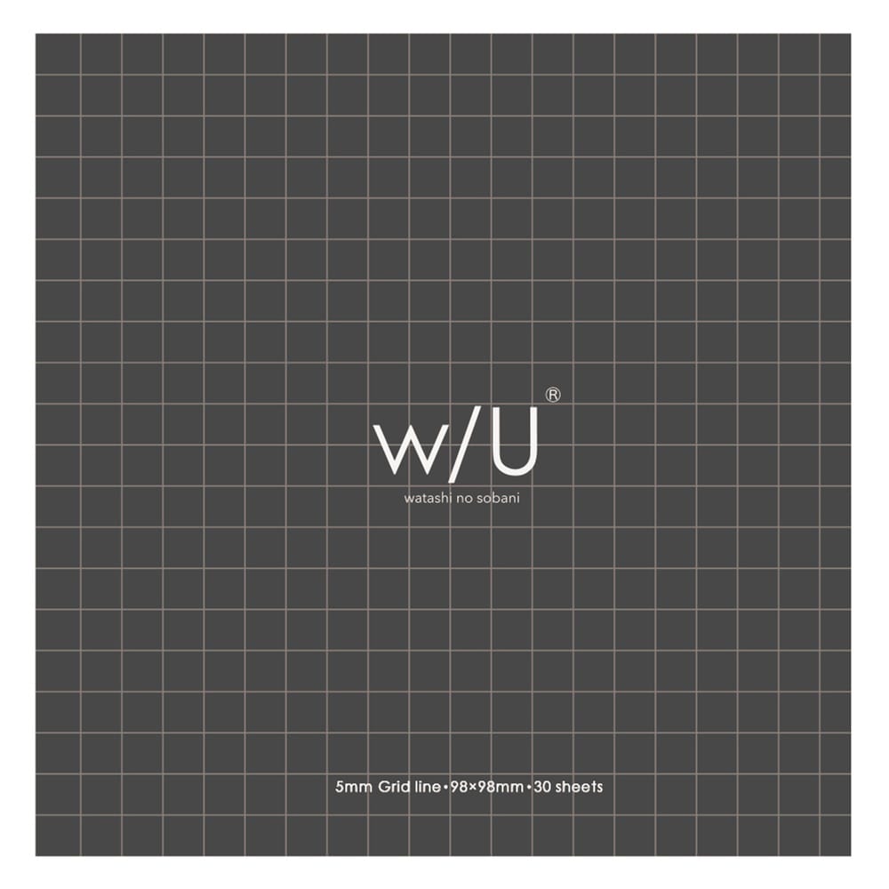 Open in modal - Nakabayashi Square Sticky Notes, Smokey Black