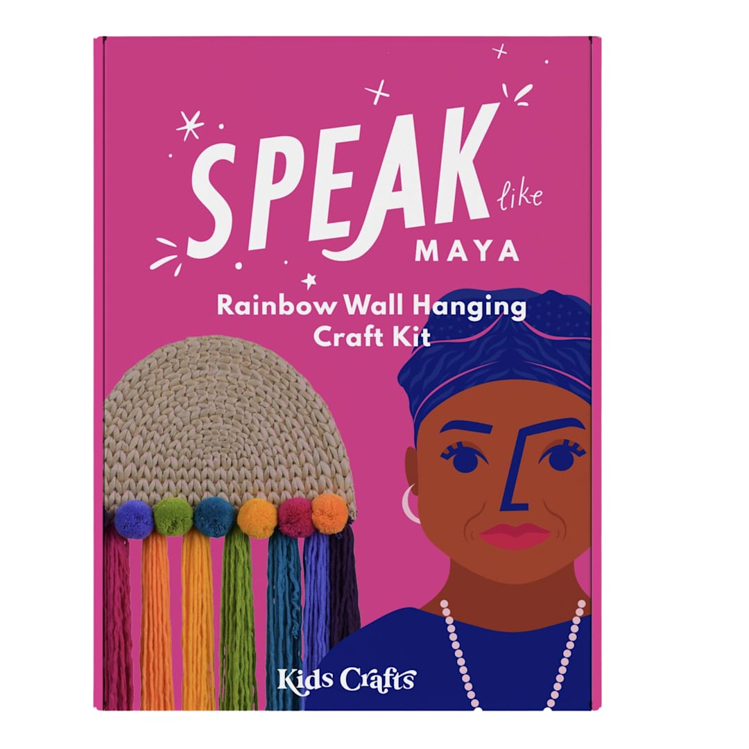 Open in modal - Kids Crafts Speak Like Maya Rainbow Wall Hanging Kit