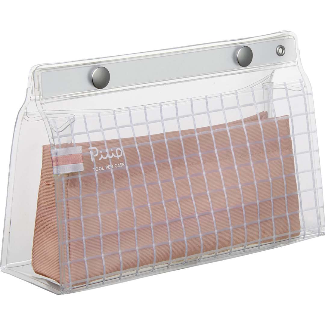 Open in modal - Kokuyo Piiip Tool Pen Case, Pink Terracotta