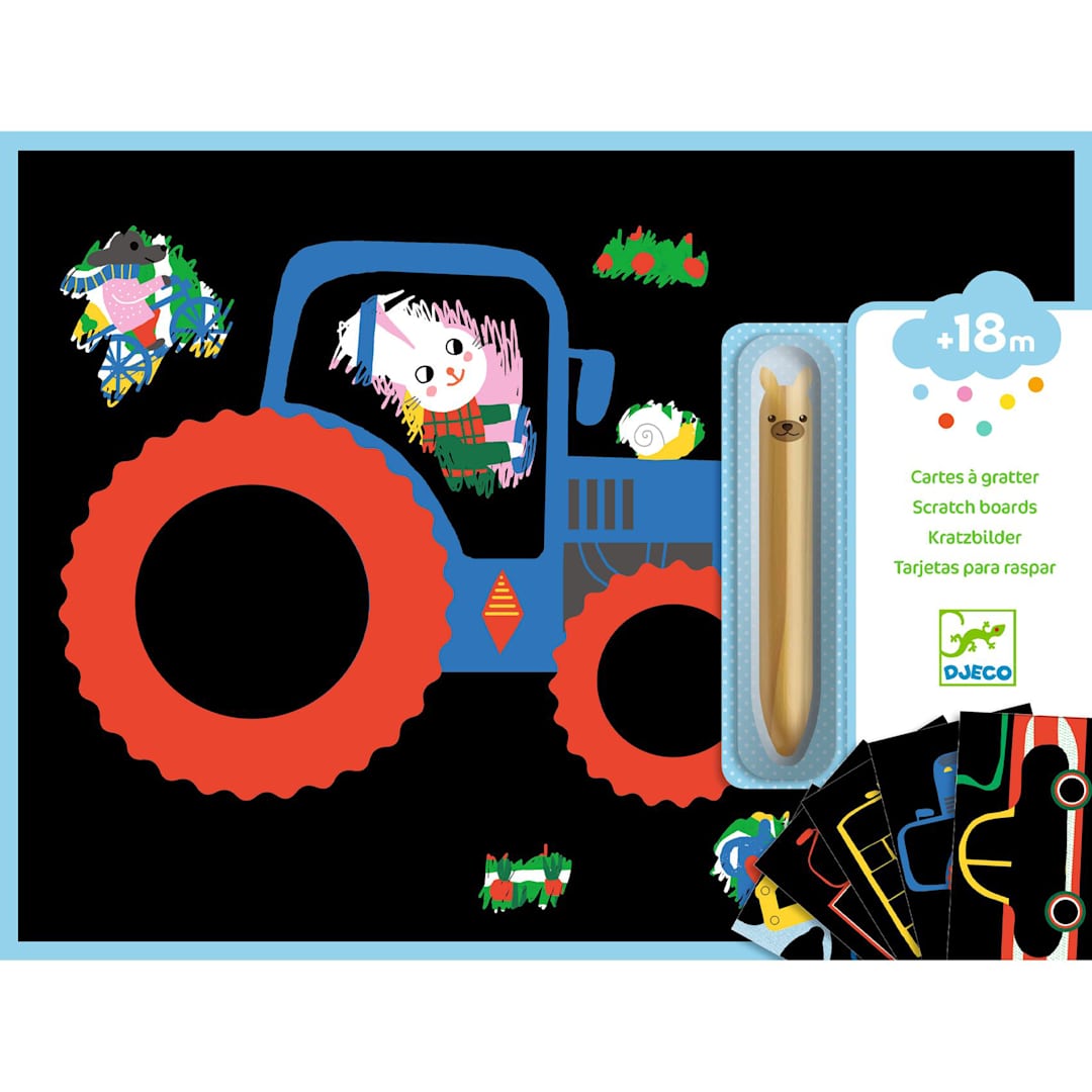 Open in modal - Djeco Vehicles Scratch Card Kit