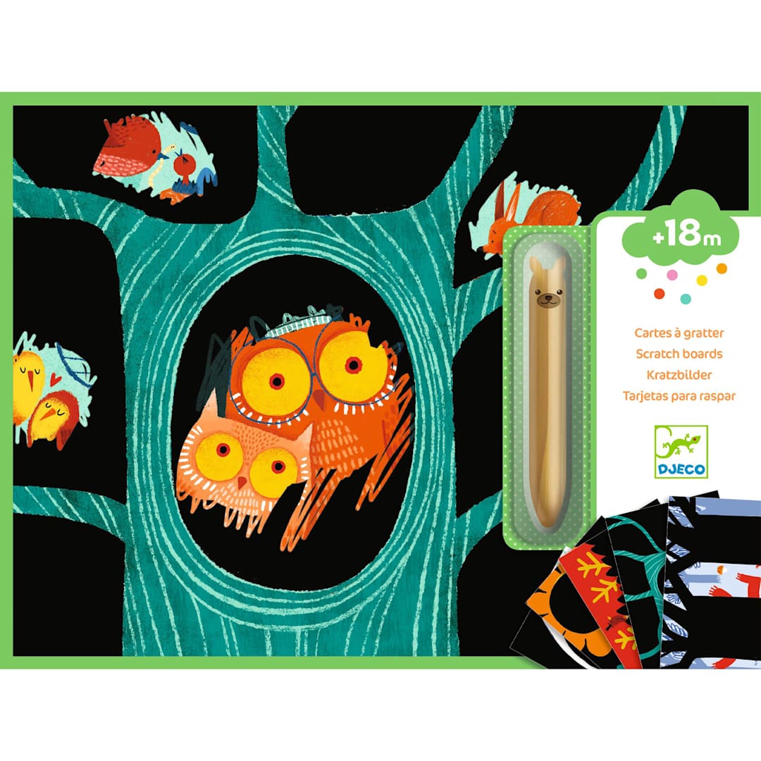 Open in modal - Djeco Animals Scratch Card Kit