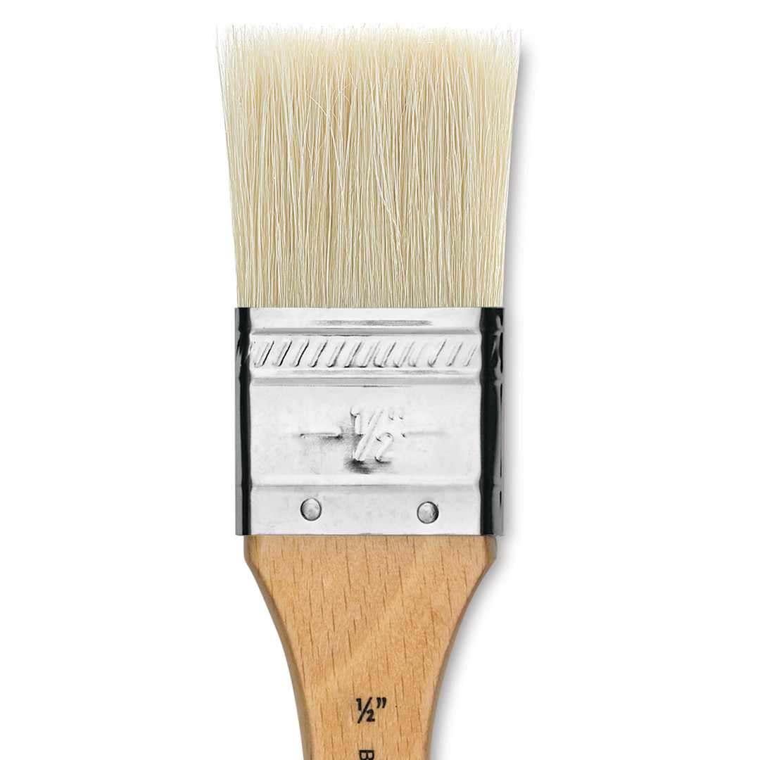 Open in modal - Linzer Varnish & Chip White Bristle Brush 1/2"
