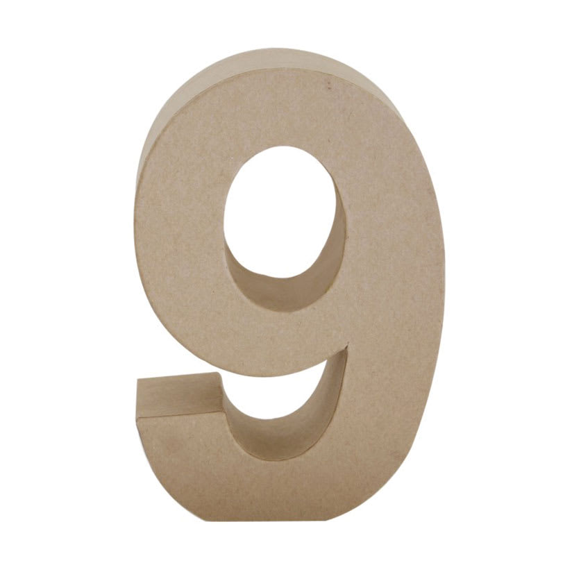 Open in modal - Paper Mache Letters & Numbers, 9