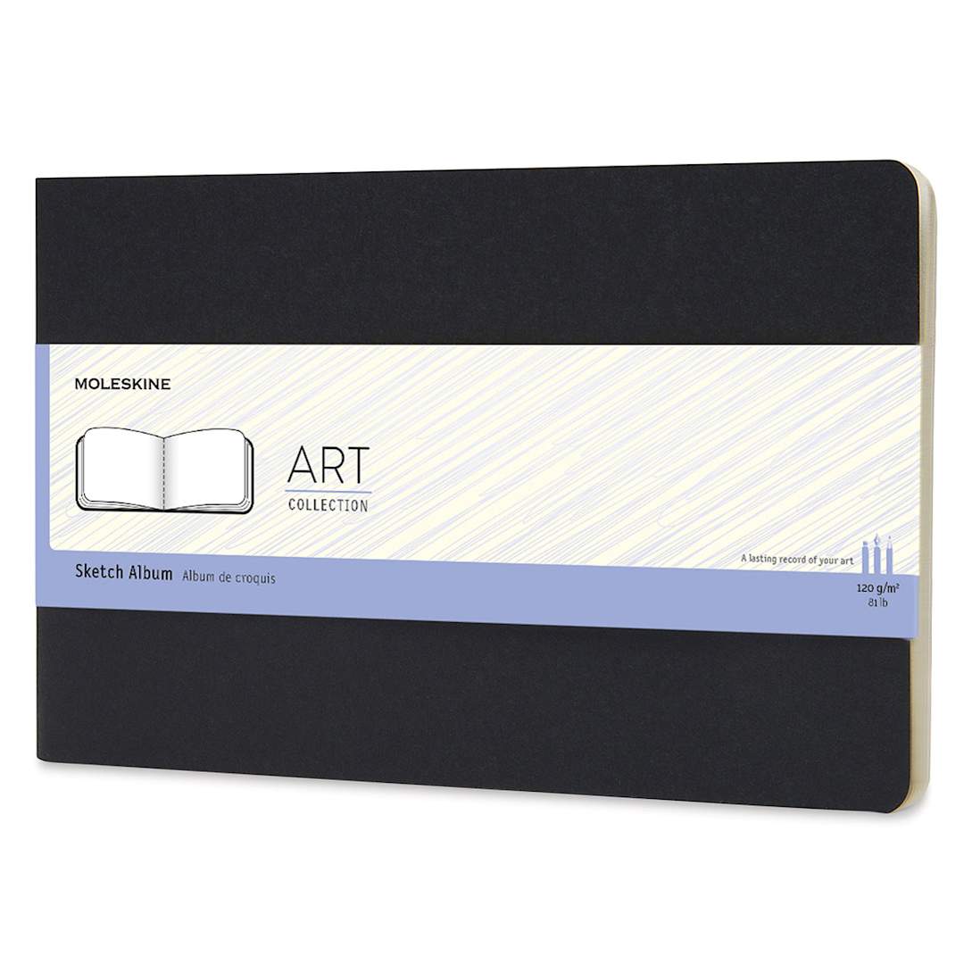 Open in modal - Moleskine Sketch Album - Black, Large, 5" x 8-1/4", front view