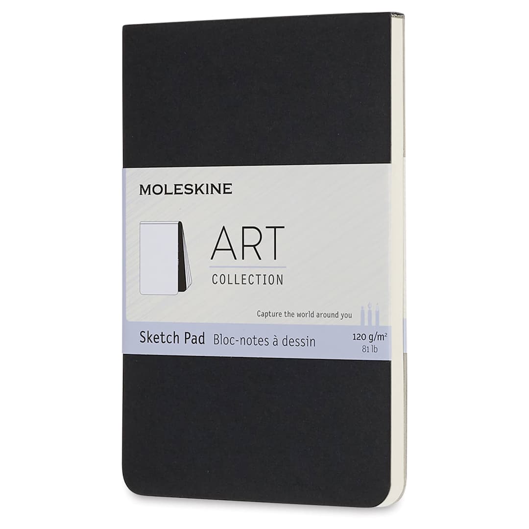 Open in modal - Moleskine Art Collection Sketch Pad - 3-1/2" x 5-1/2", Black, front