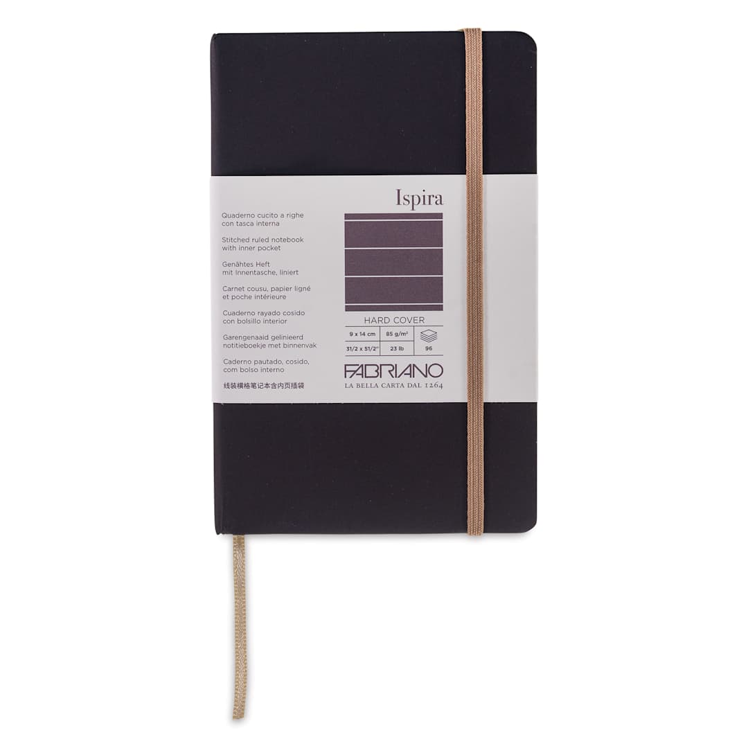 Open in modal - Fabriano Ispira Hard-Cover Notebook - Brown, 3-1/2" x 5-1/2", Lined, front cover