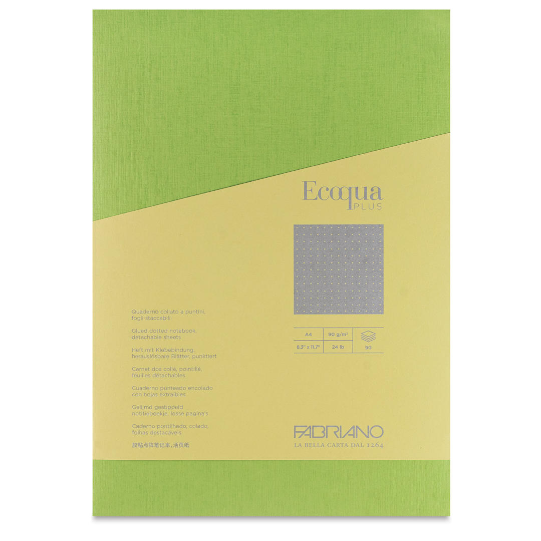 Open in modal - Fabriano Ecoqua Plus Glue-Bound Notebook - Lime, 8-1/4" x 11-7/10", Dot Grid, front cover