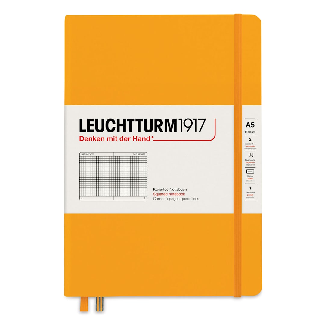 Open in modal - Leuchtturm1917 Squared Hardbound Notebook - Rising Sun, 5-3/4" x 8-1/4" 