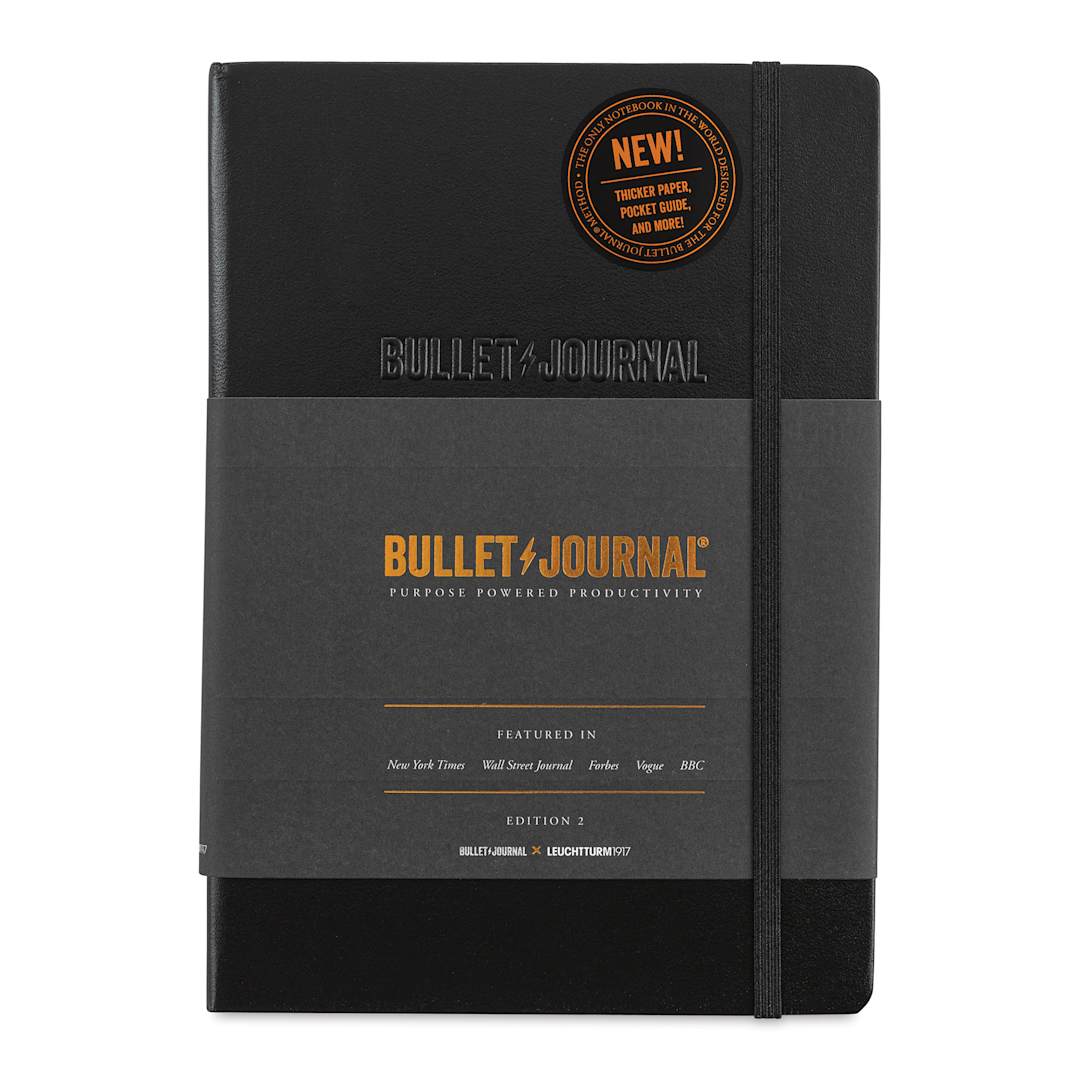 Open in modal - Leuchtturm1917 Bullet Journal Edition 2 - Black, 6" x 8" (front)