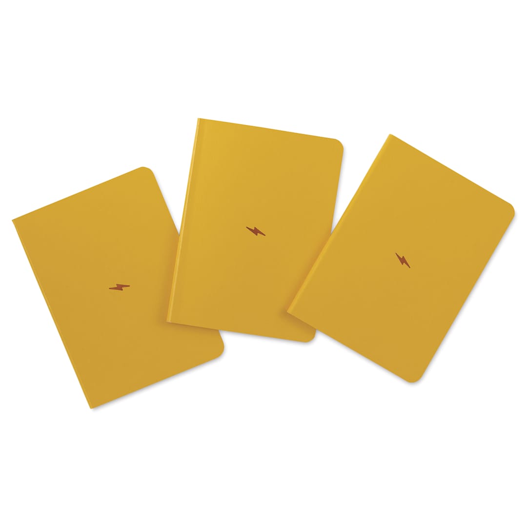 Open in modal - Leuchtturm1917 Bullet Journal Pocket Edition, Yellow, Pkg of 3, out of packaging
